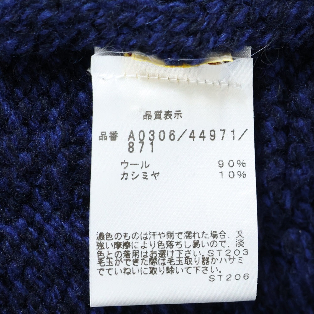NO BRAND(ノーブランド) Mc George OF SCOTLAND (マックジョージ)ウールカシミヤニット カーディガン ブルー A0306