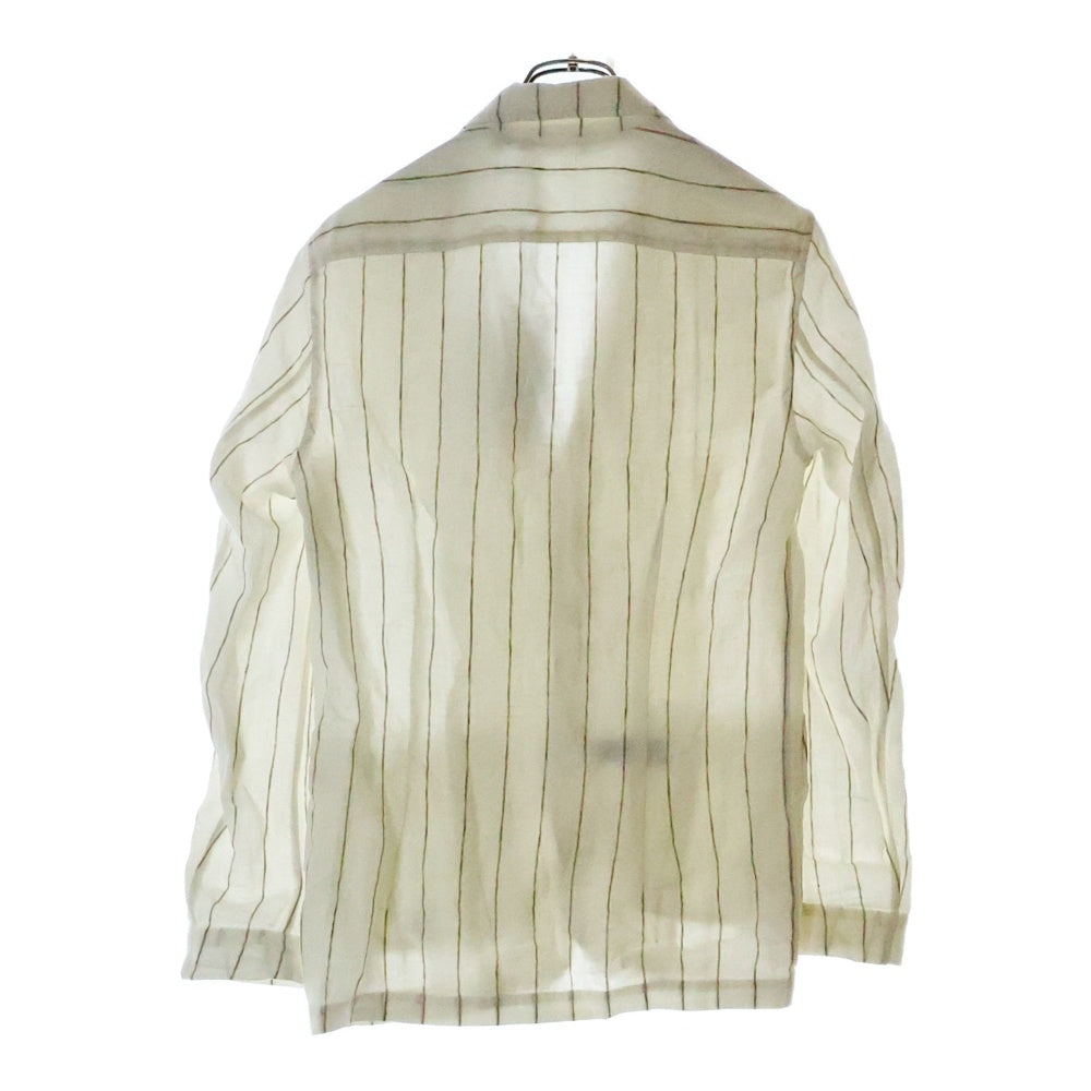 LARDINI(ラルディーニ) FABRIC ストライプ柄 テーラードジャケット ホワイト JZLJM56