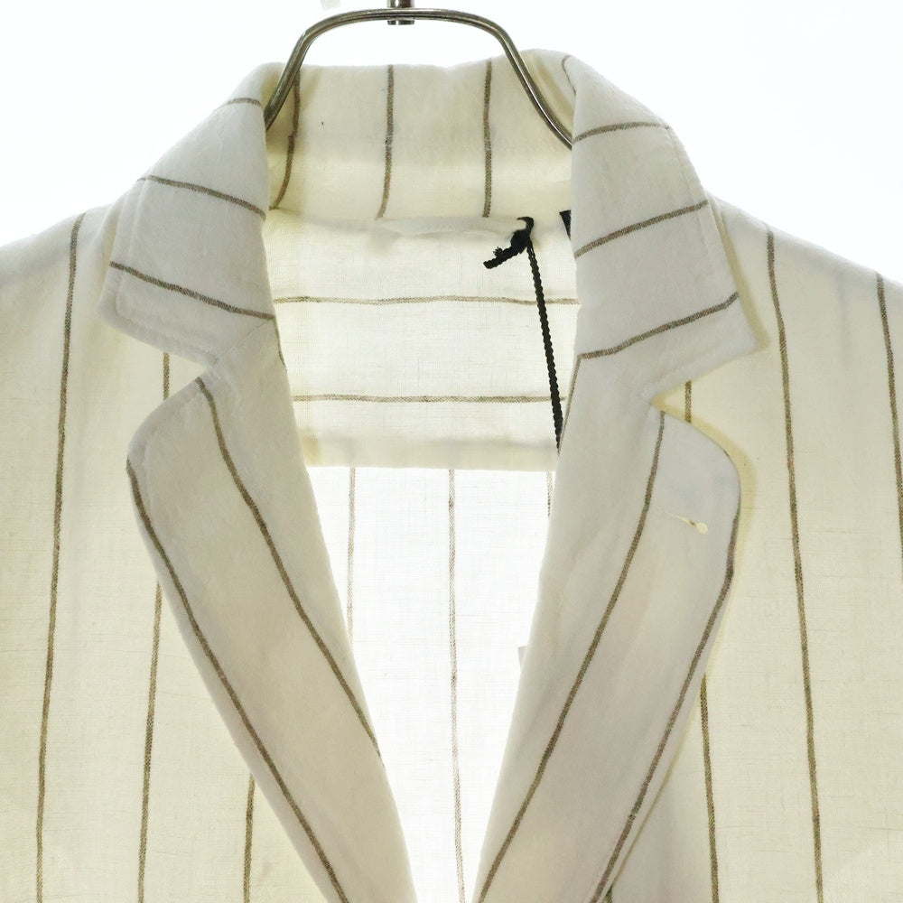 LARDINI(ラルディーニ) FABRIC ストライプ柄 テーラードジャケット ホワイト JZLJM56