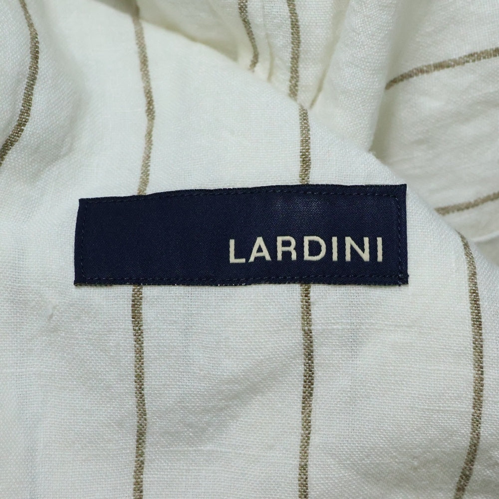 LARDINI(ラルディーニ) FABRIC ストライプ柄 テーラードジャケット ホワイト JZLJM56