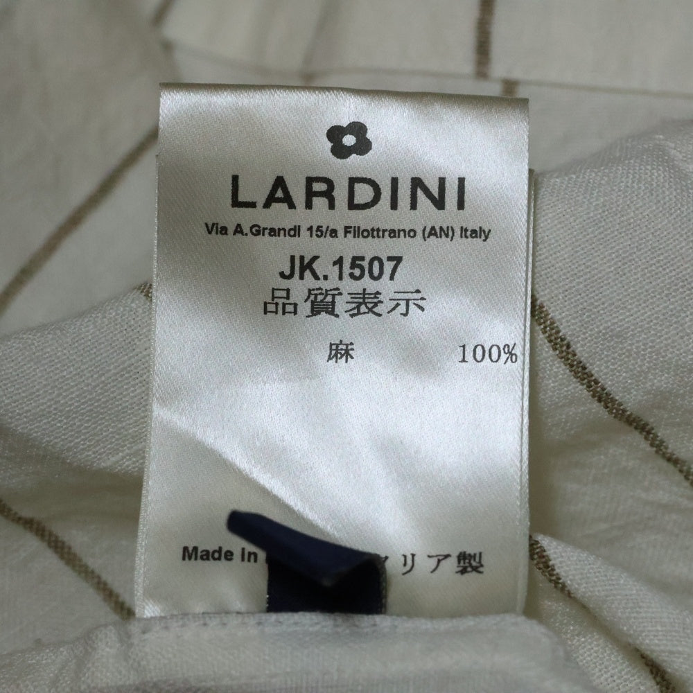 LARDINI(ラルディーニ) FABRIC ストライプ柄 テーラードジャケット ホワイト JZLJM56