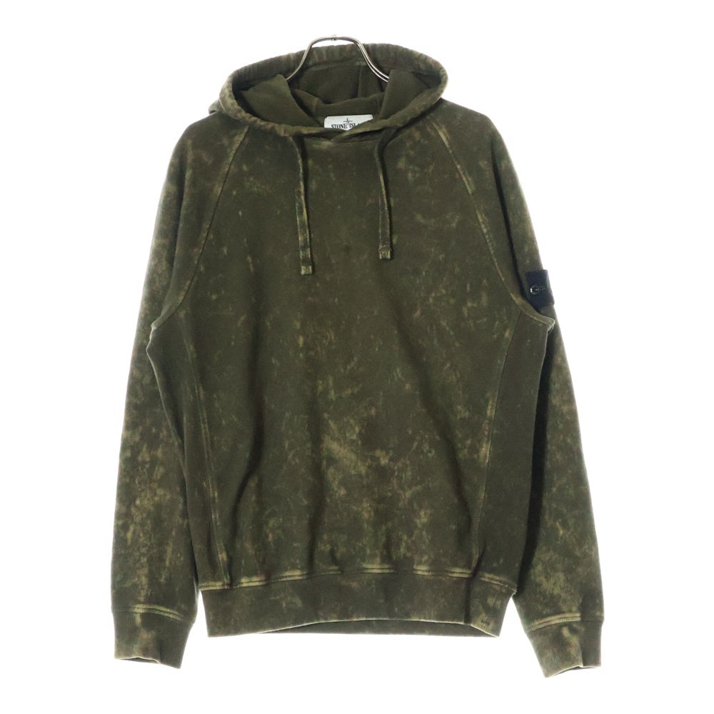 STONE ISLAND(ストーンアイランド) 21AW アシッドウォッシュ ロゴパッチ プルオーバースウェットパーカー 751561338 ブラウン