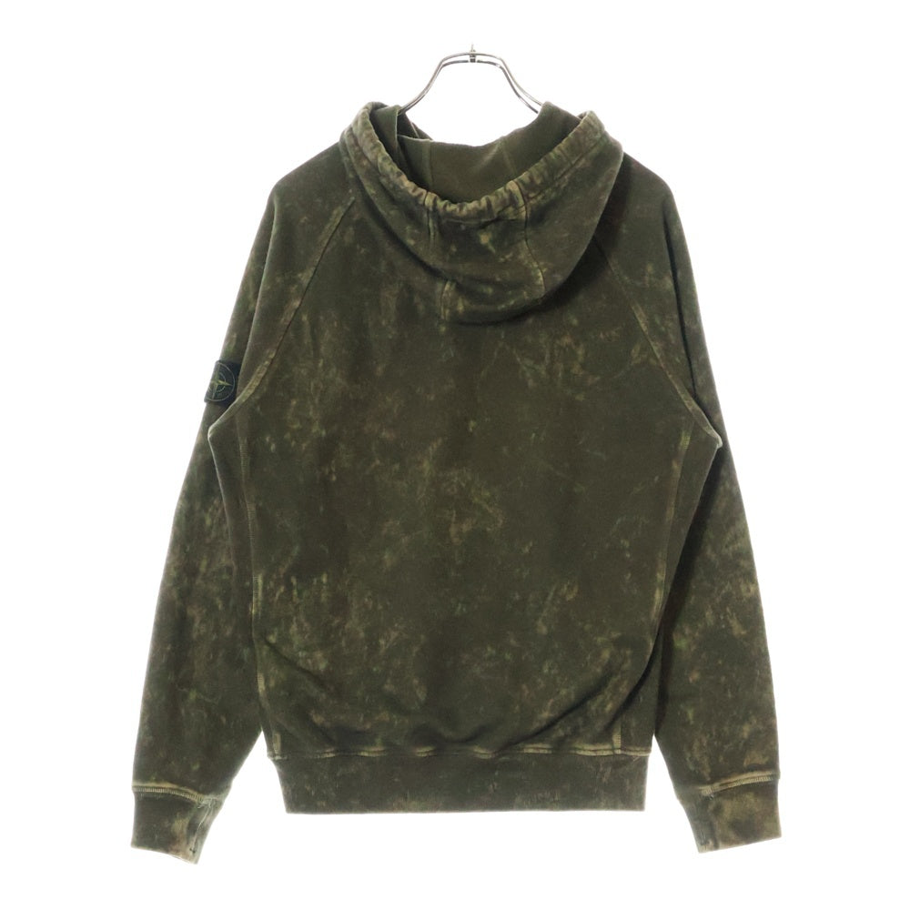 STONE ISLAND(ストーンアイランド) 21AW アシッドウォッシュ ロゴパッチ プルオーバースウェットパーカー 751561338 ブラウン