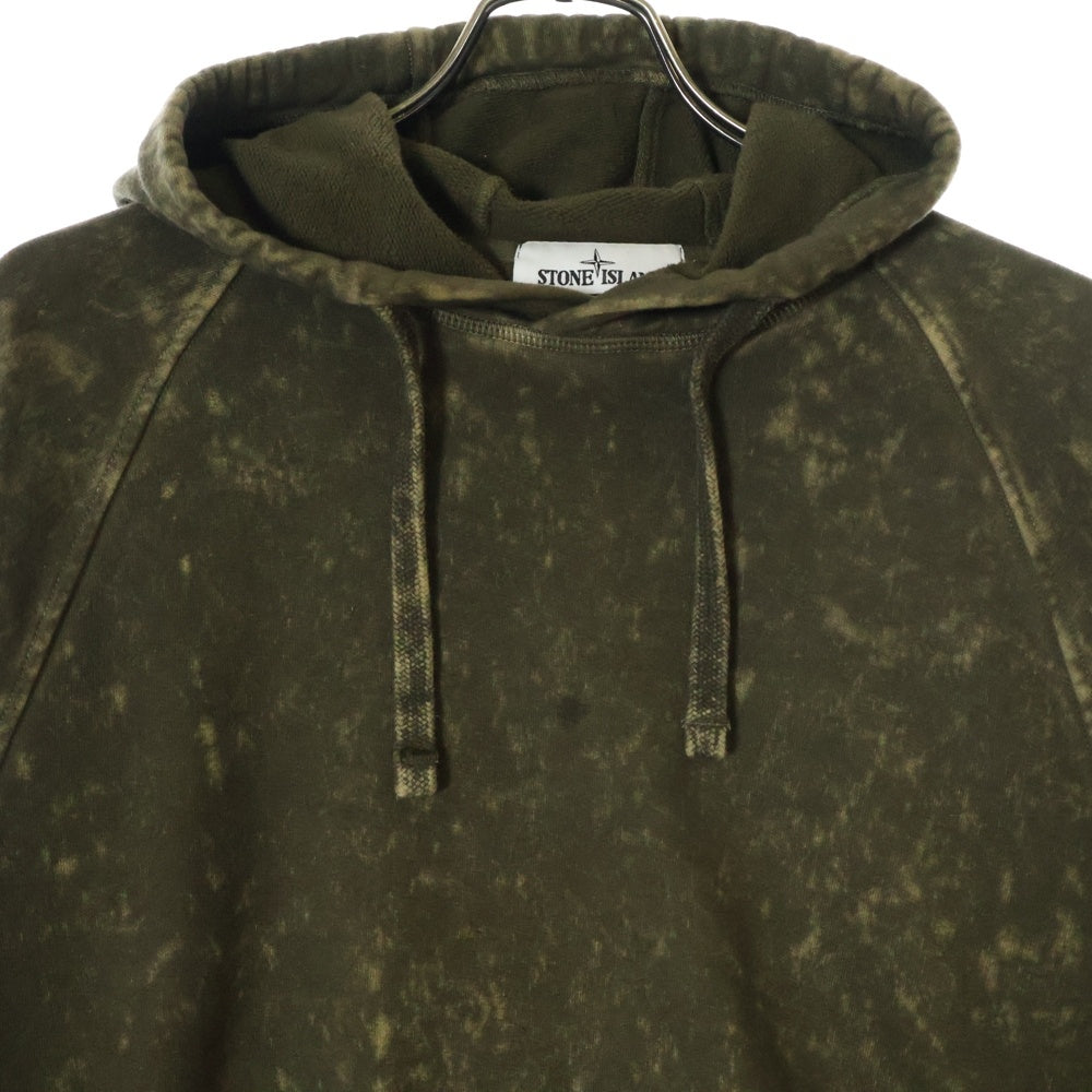 STONE ISLAND(ストーンアイランド) 21AW アシッドウォッシュ ロゴパッチ プルオーバースウェットパーカー 751561338 ブラウン