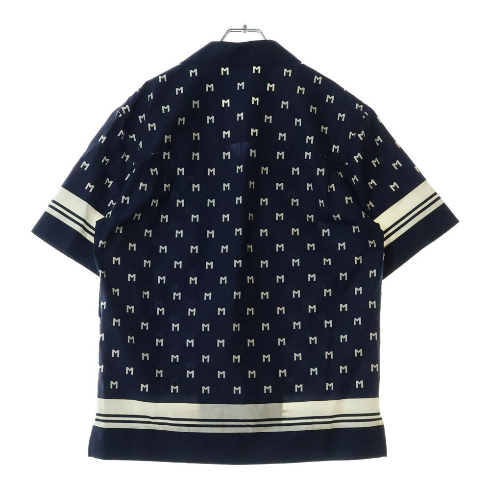 MONCLER(モンクレール) モノグラム ショートスリーブ半袖開襟シャツ ネイビー J10912F00010