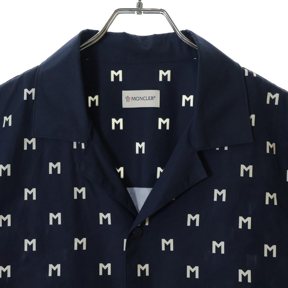 MONCLER(モンクレール) モノグラム ショートスリーブ半袖開襟シャツ ネイビー J10912F00010