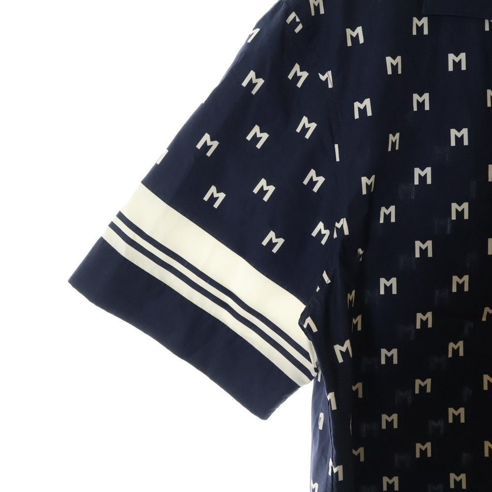 MONCLER(モンクレール) モノグラム ショートスリーブ半袖開襟シャツ ネイビー J10912F00010