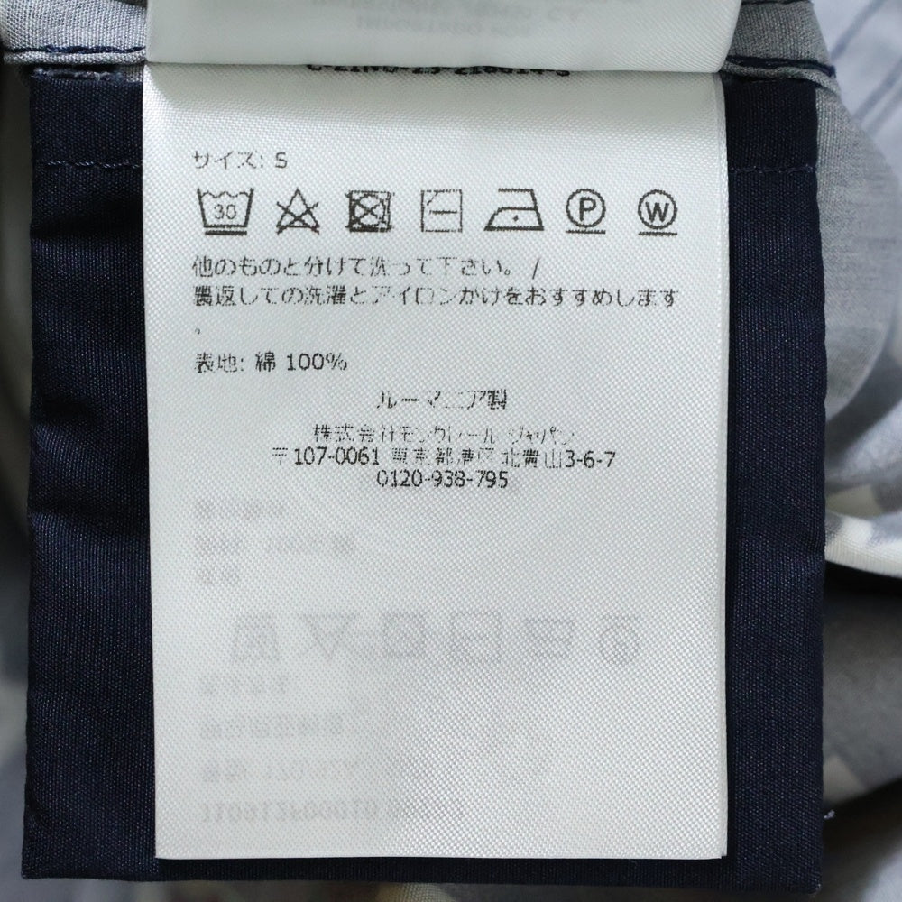 MONCLER(モンクレール) モノグラム ショートスリーブ半袖開襟シャツ ネイビー J10912F00010