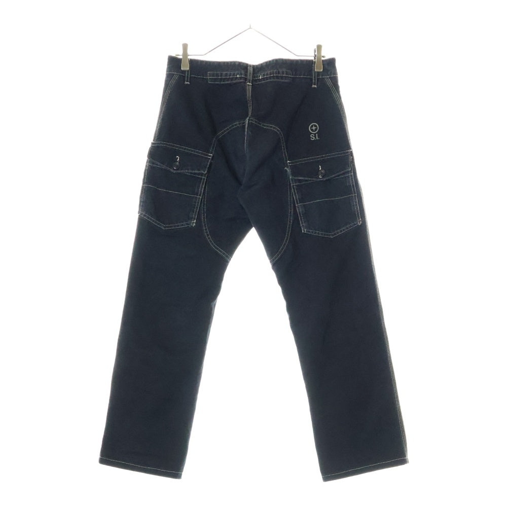 STONE ISLAND(ストーンアイランド) ロゴプリント カーゴパンツ 45143DKN ブラック