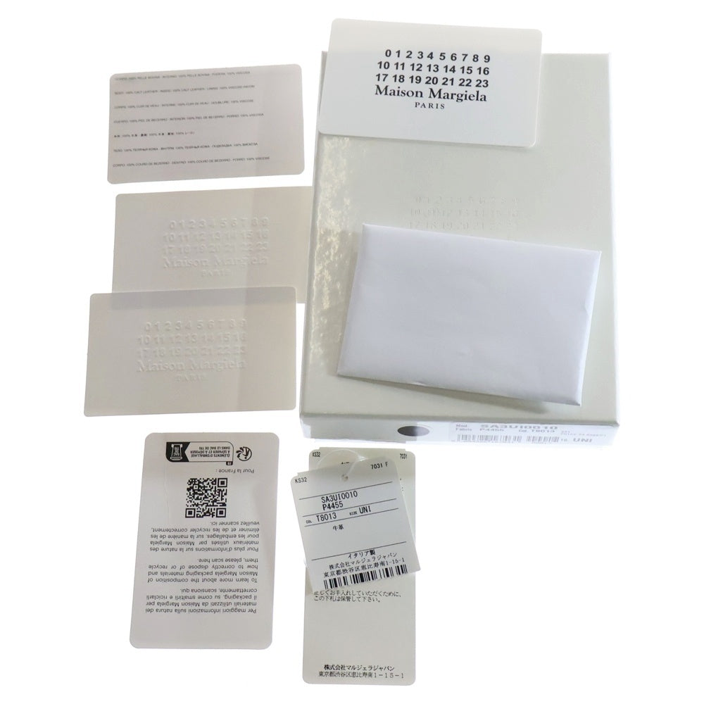 Maison Margiela 11(メゾンマルジェラ11) グレインレザー スリーフォールドウォレット 三つ折り 財布 ブラック SA3UI0010
