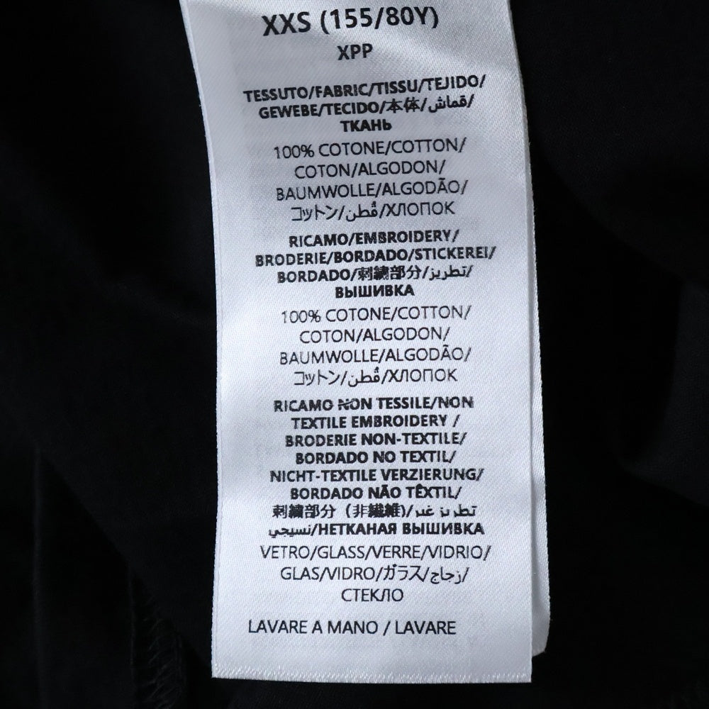 GUCCI(グッチ) 24AW クリスタル付き ロゴ コットンジャージー Tシャツ 半袖カットソー ブラック 787299 XJGME レディース