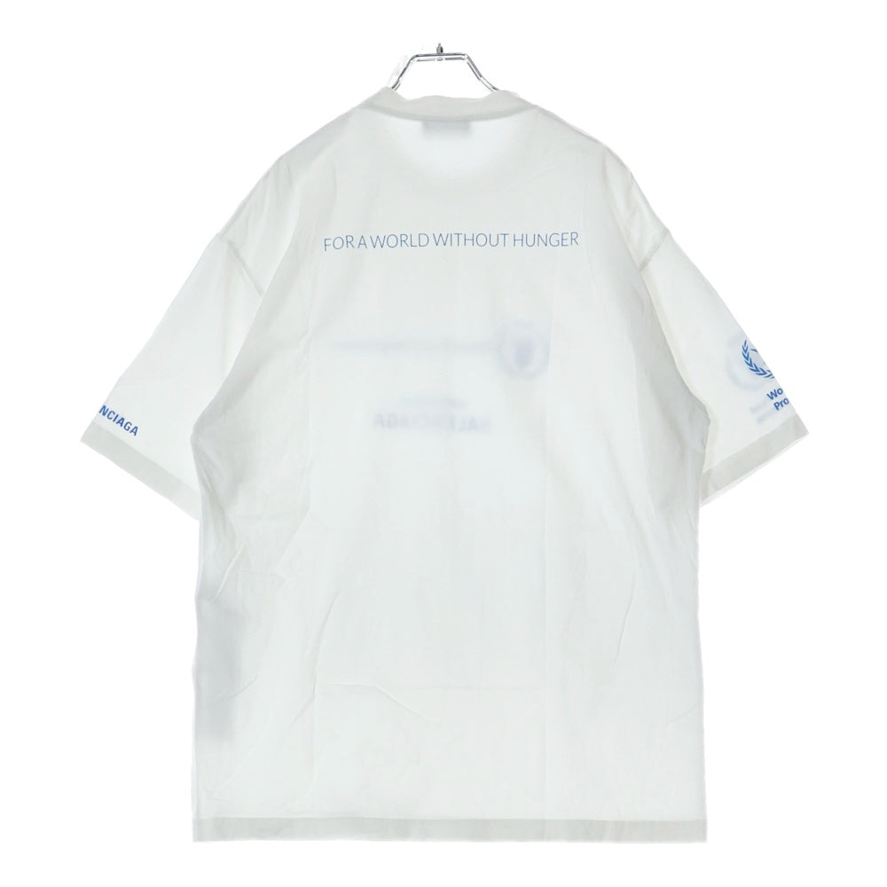 BALENCIAGA(バレンシアガ) WFPロゴプリントオーバーサイズ クルーネック半袖Tシャツ 612966 TMVL2 ホワイト