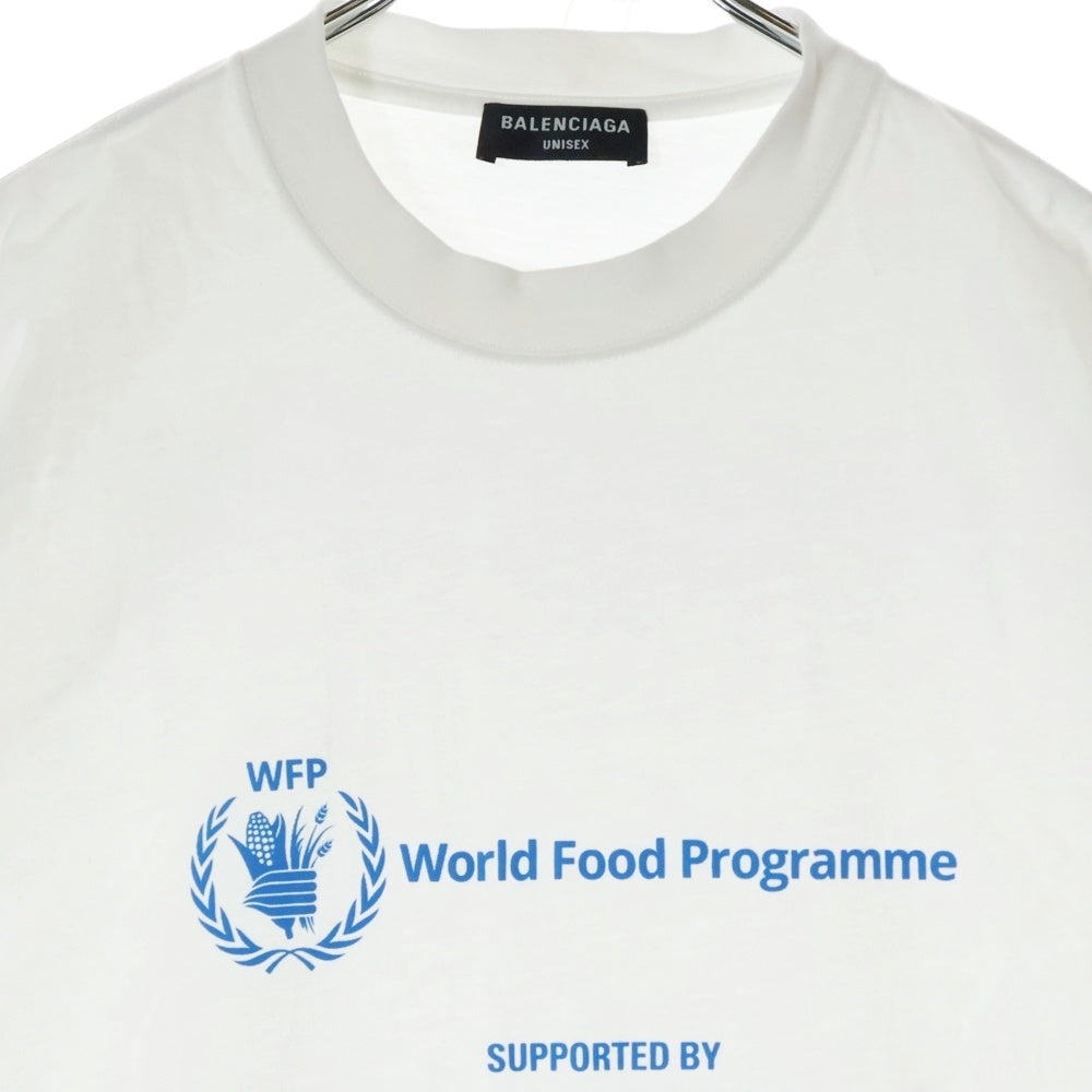 BALENCIAGA(バレンシアガ) WFPロゴプリントオーバーサイズ クルーネック半袖Tシャツ 612966 TMVL2 ホワイト
