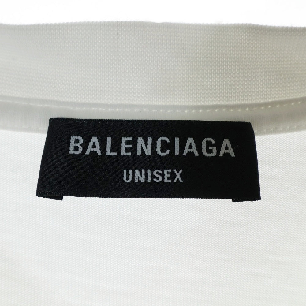 BALENCIAGA(バレンシアガ) WFPロゴプリントオーバーサイズ クルーネック半袖Tシャツ 612966 TMVL2 ホワイト