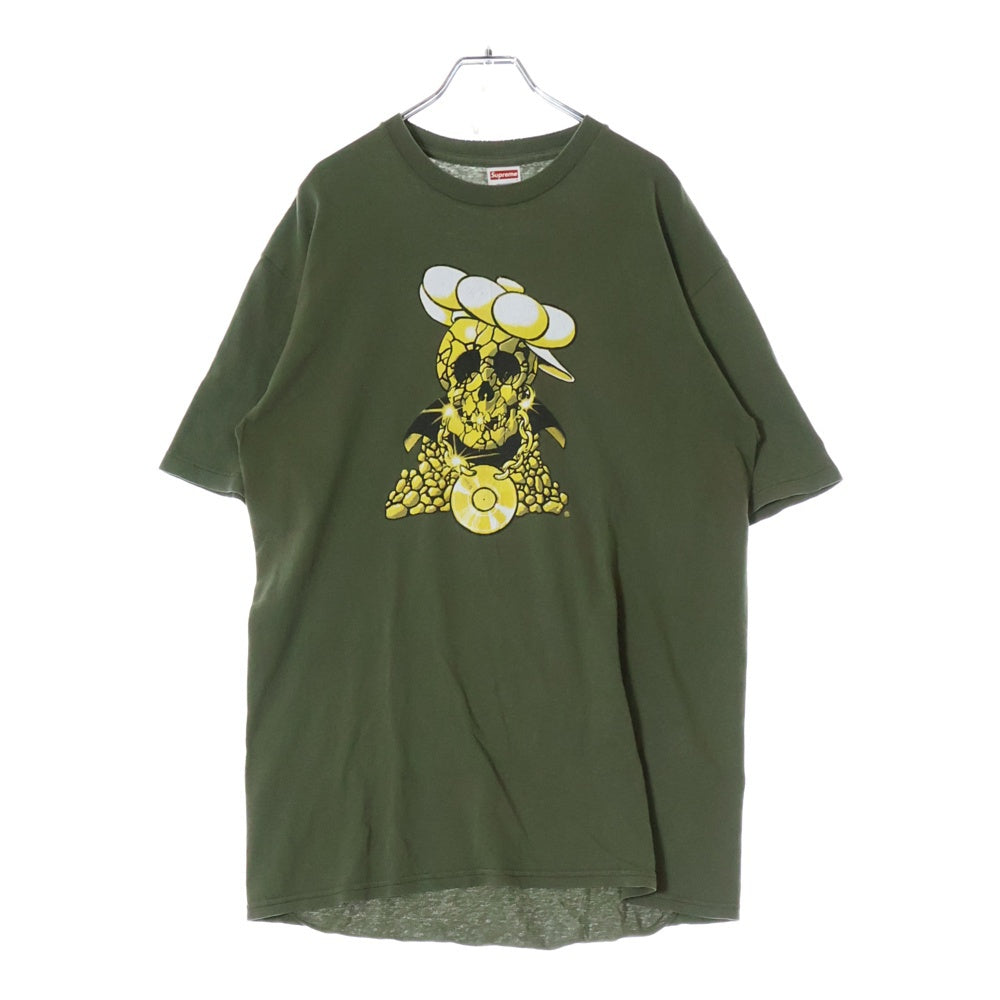 SUPREME(シュプリーム) 01SS Ultimate Breaks And Beats Skull Tee スカルプリント 半袖クルーネックTシャツカットソー カーキ