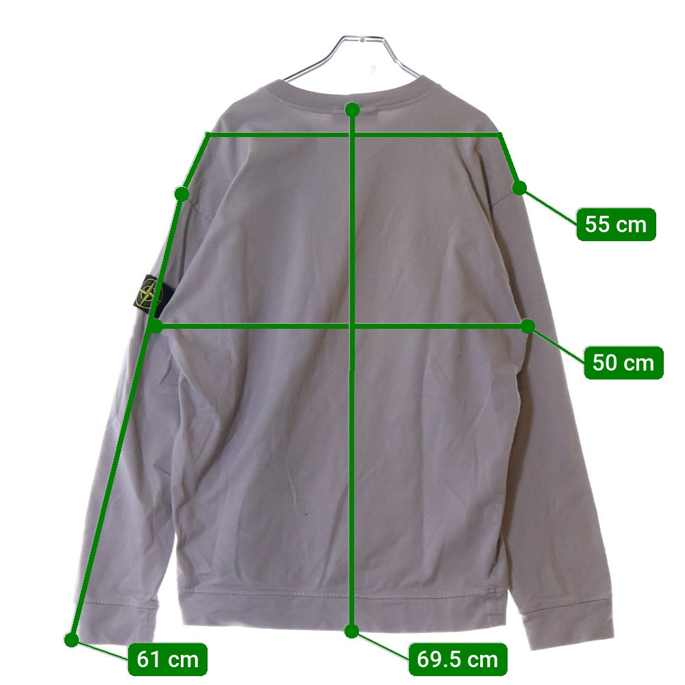 STONE ISLAND(ストーンアイランド) Crewneck Sweatshirt ワッペン付き クルーネックスウェットトレーナー グレー 801563750