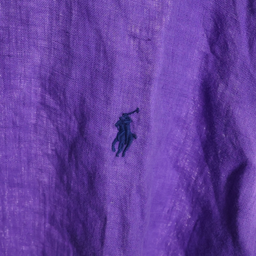 POLO RALPH LAUREN(ポロラルフローレン) ロゴ刺繍 長袖ボタンシャツ パープル