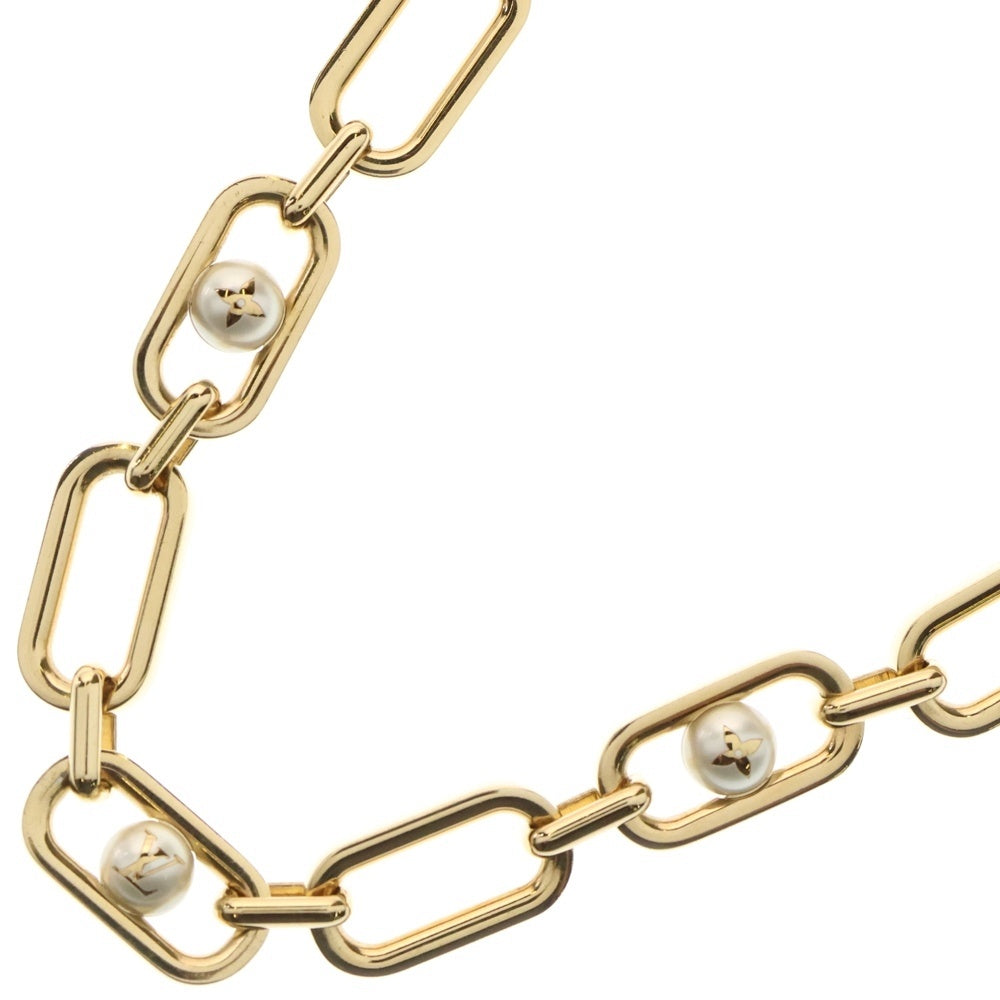 LOUIS VUITTON(ルイヴィトン) マイLV ゴールドチェーンパール ネックレス M01452 ゴールド