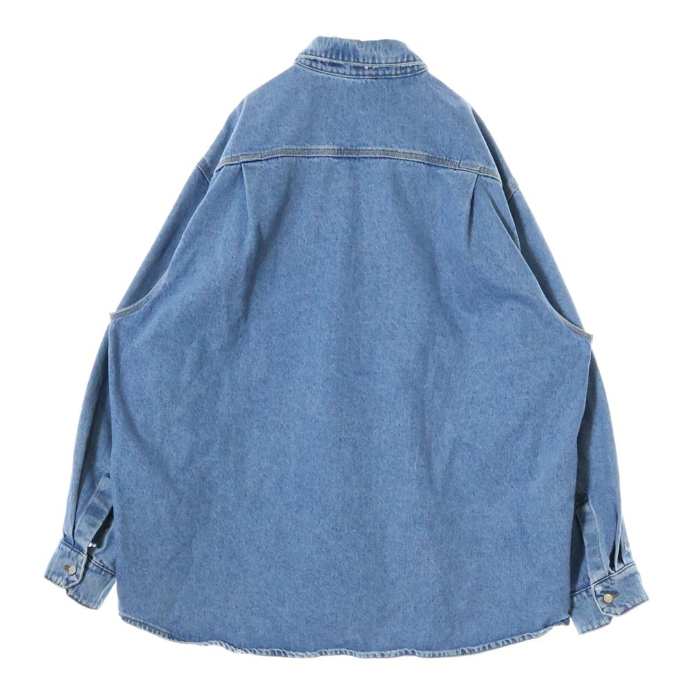HED MAYNER(ヘドメイナー) 22AW DESTROYED DENIM SHIRT ダメージ加工 デニムジャケット HM00D13