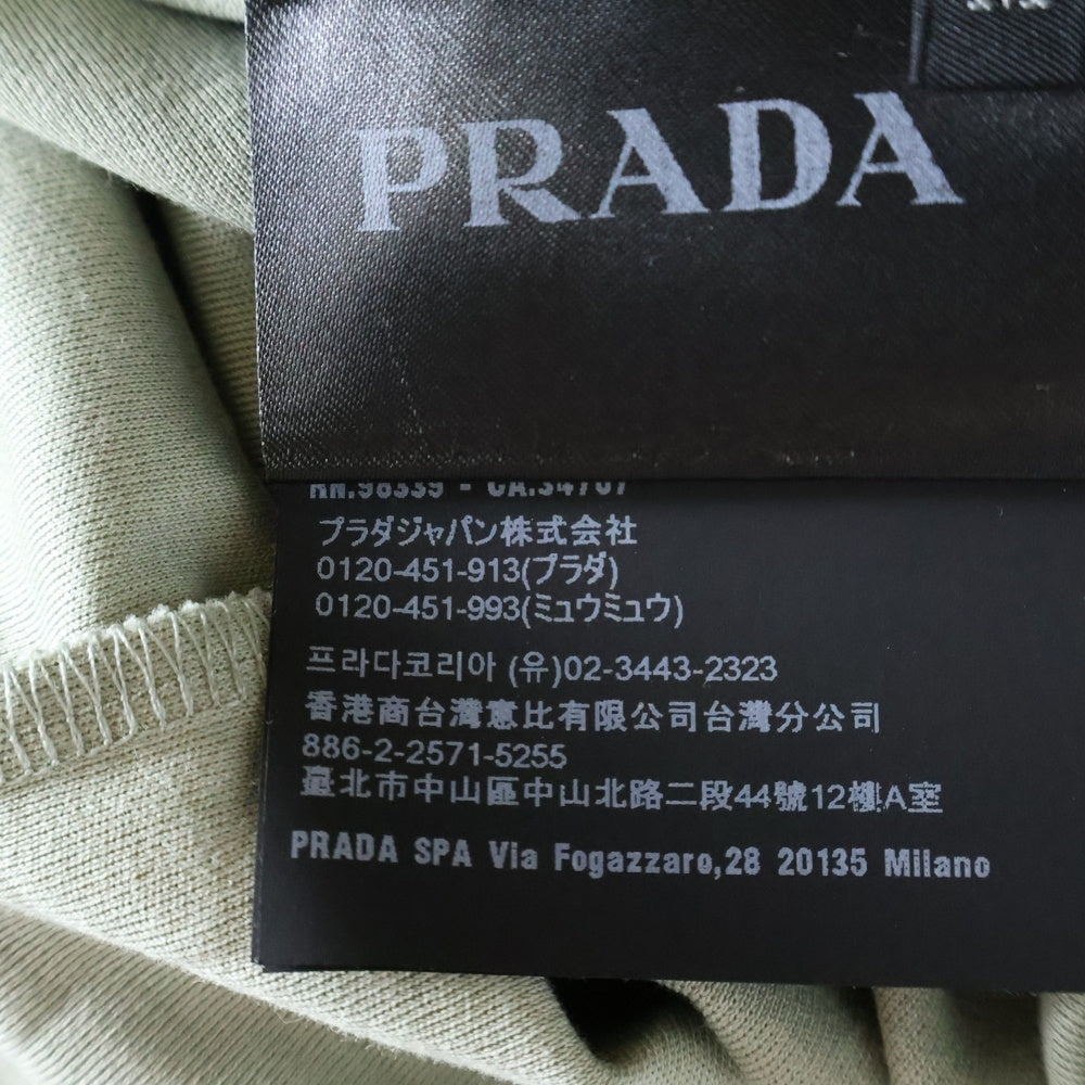 PRADA(プラダ) 24SS 三角ロゴプレート 半袖クルーネックTシャツカットソー カーキ