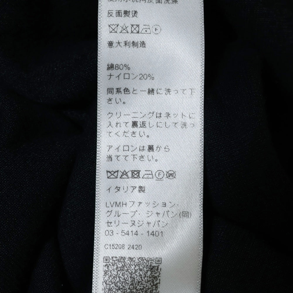 CELINE(セリーヌ) 24AW ロゴ刺繍 ベロア トラックパンツ ネイビー RP001748Q