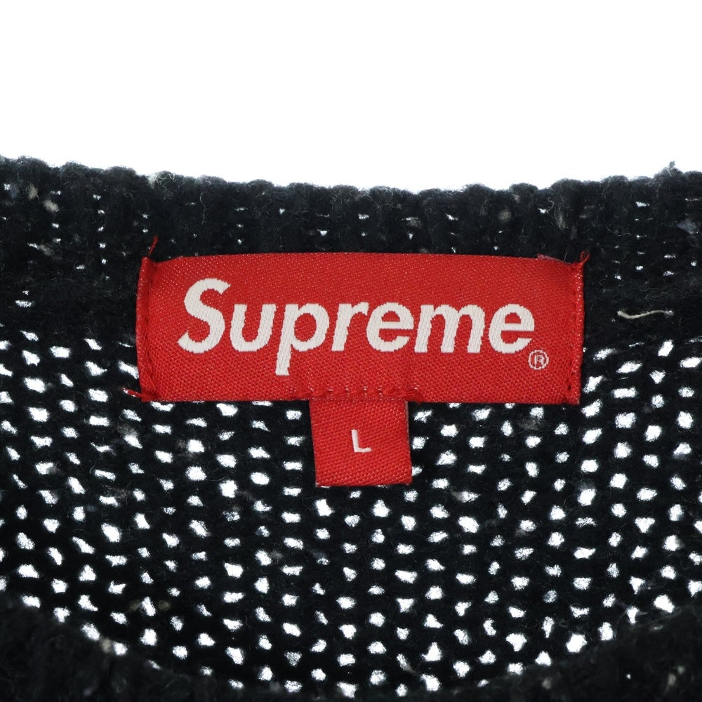 SUPREME(シュプリーム) 22AW Small Box Speckls Sweater スモールボックス スペクルドニットセーター ブラック