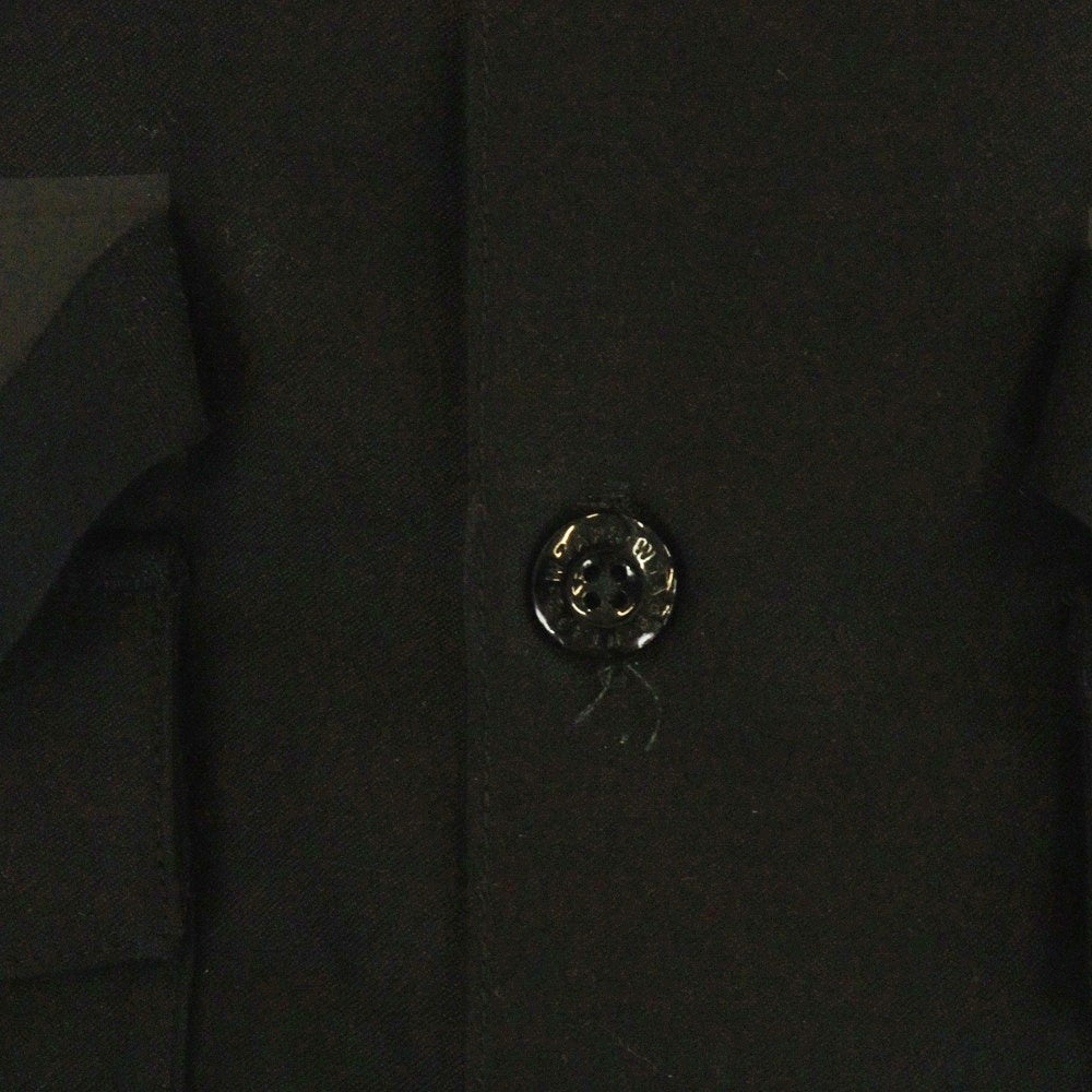 WTAPS(ダブルタップス) 24SS CBW 01 LS COTTON SATIN IDENTITY バッグロゴ後刺繍 ユーティリティ カーゴジャケット ブラック 241CWDT-SHM02