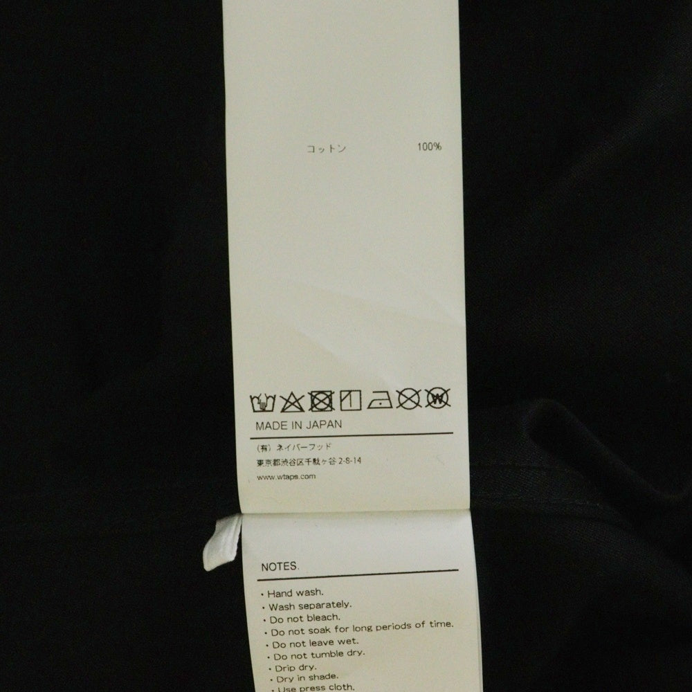 WTAPS(ダブルタップス) 24SS CBW 01 LS COTTON SATIN IDENTITY バッグロゴ後刺繍 ユーティリティ カーゴジャケット ブラック 241CWDT-SHM02