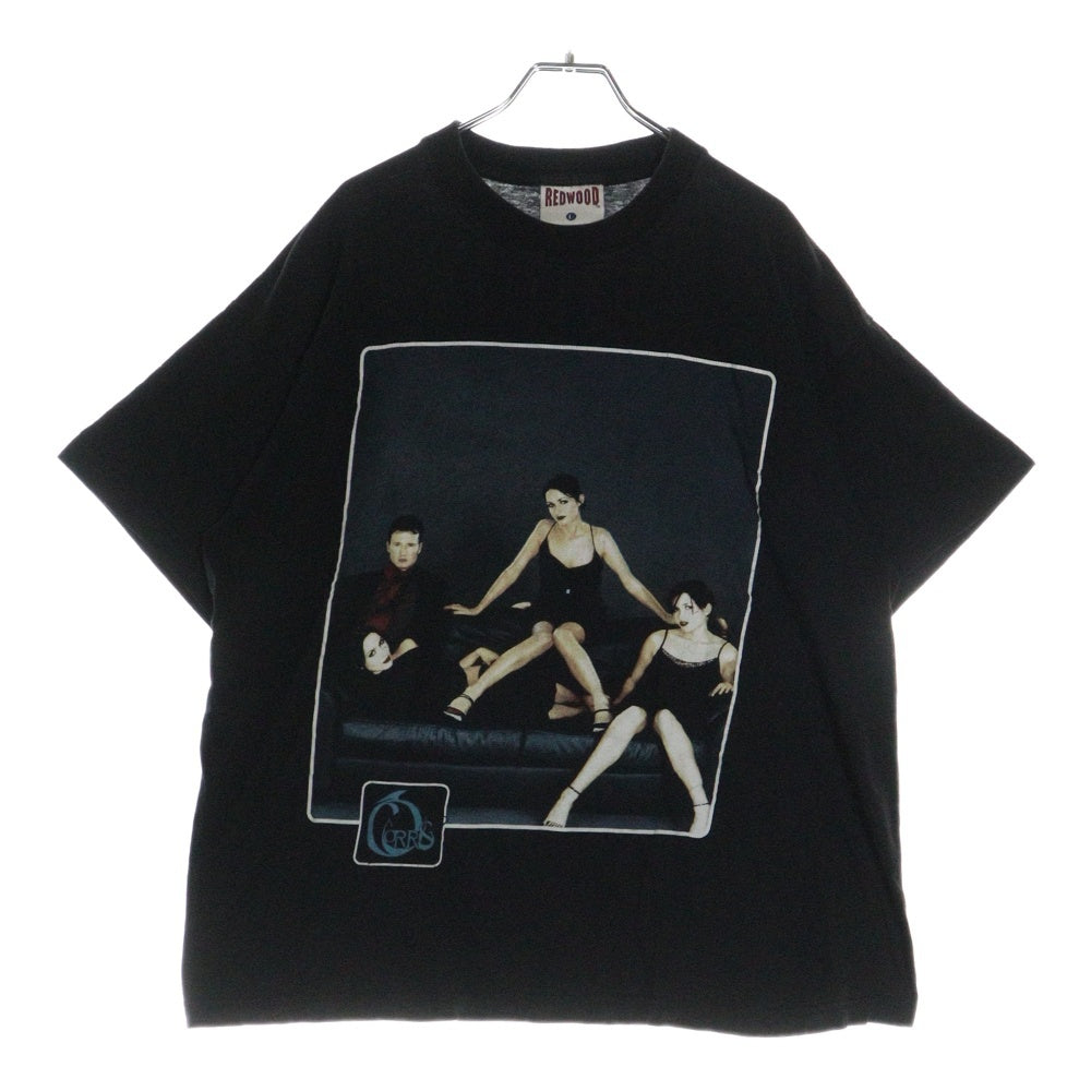 VINTAGE(ヴィンテージ) 90s REDWOOD CORRS プリント クルーネック半袖Tシャツ ブラック