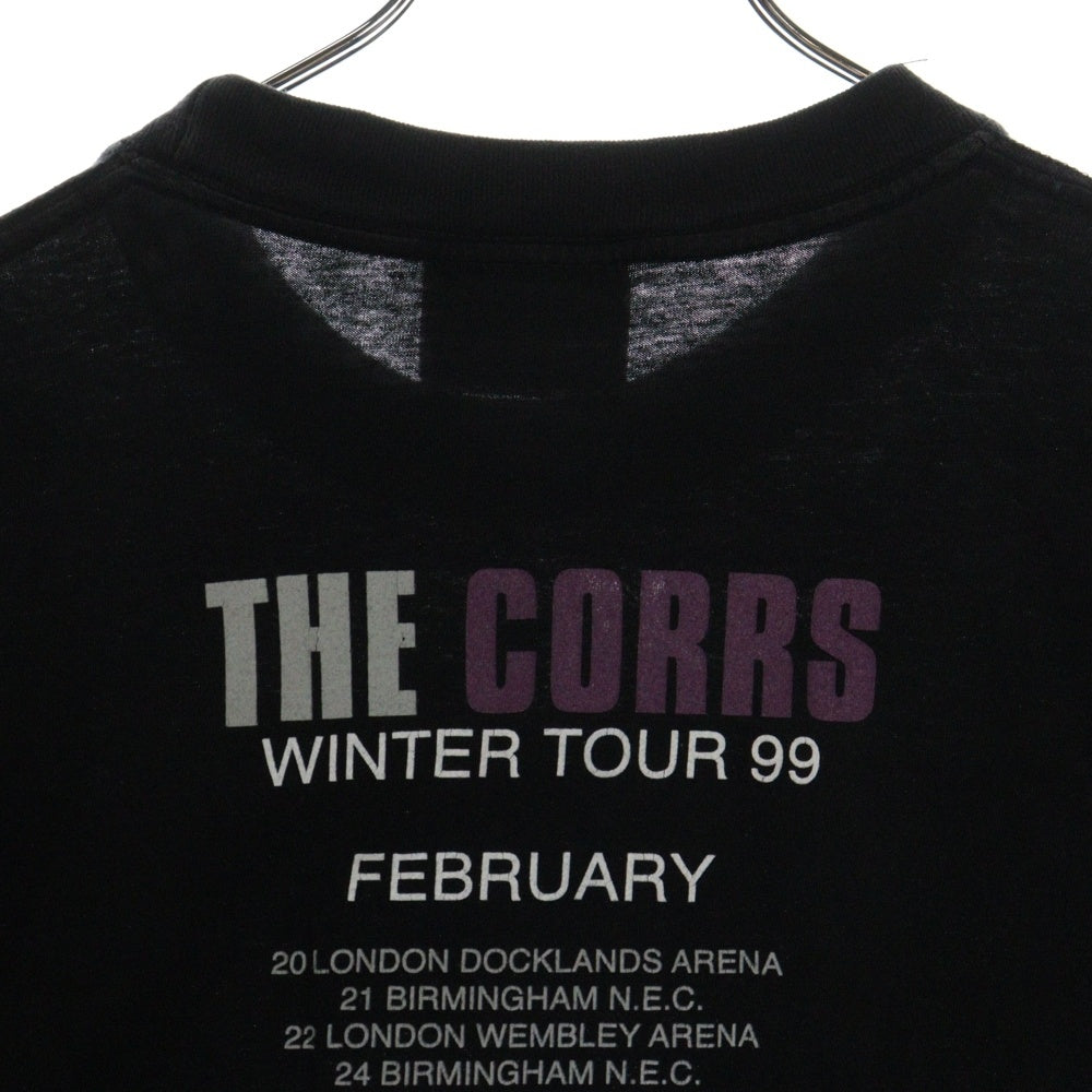VINTAGE(ヴィンテージ) 90s REDWOOD CORRS プリント クルーネック半袖Tシャツ ブラック