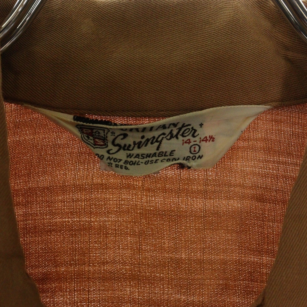 VINTAGE(ヴィンテージ) 50s Swingster レーヨン長袖シャツ ブラウン