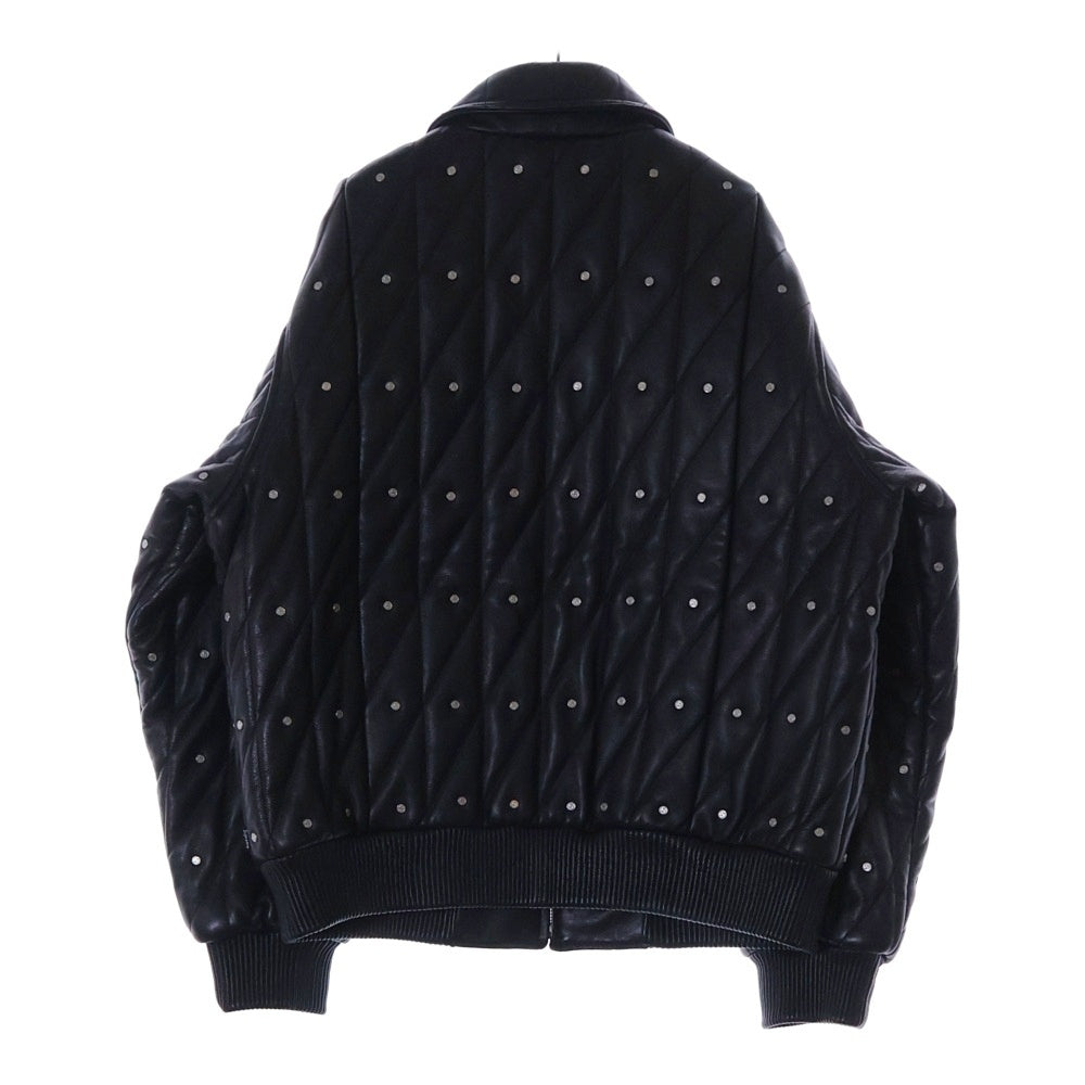 SUPREME(シュプリーム) 18AW Quilted Studded Leather Jacket キルテッド スタデッド レザージャケット ブラック