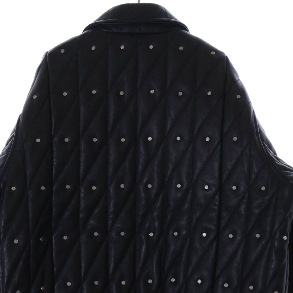SUPREME(シュプリーム) 18AW Quilted Studded Leather Jacket キルテッド スタデッド レザージャケット ブラック