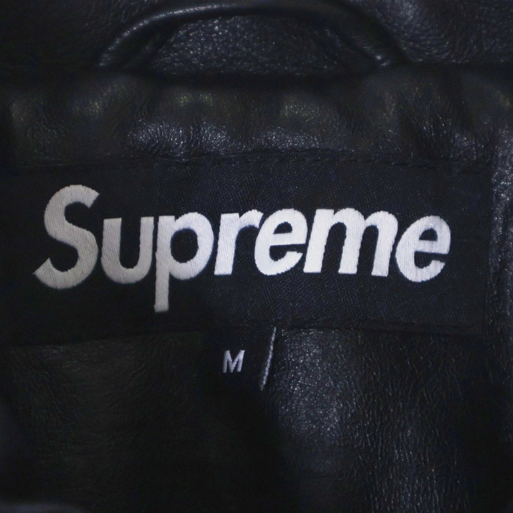 SUPREME(シュプリーム) 18AW Quilted Studded Leather Jacket キルテッド スタデッド レザージャケット ブラック