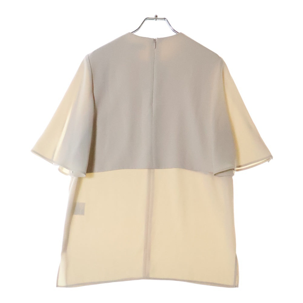 HYKE(ハイク) 24SS SATIN HALF-SLV TOP サテンハーフスリーブトップ ブラウス レディース 15216