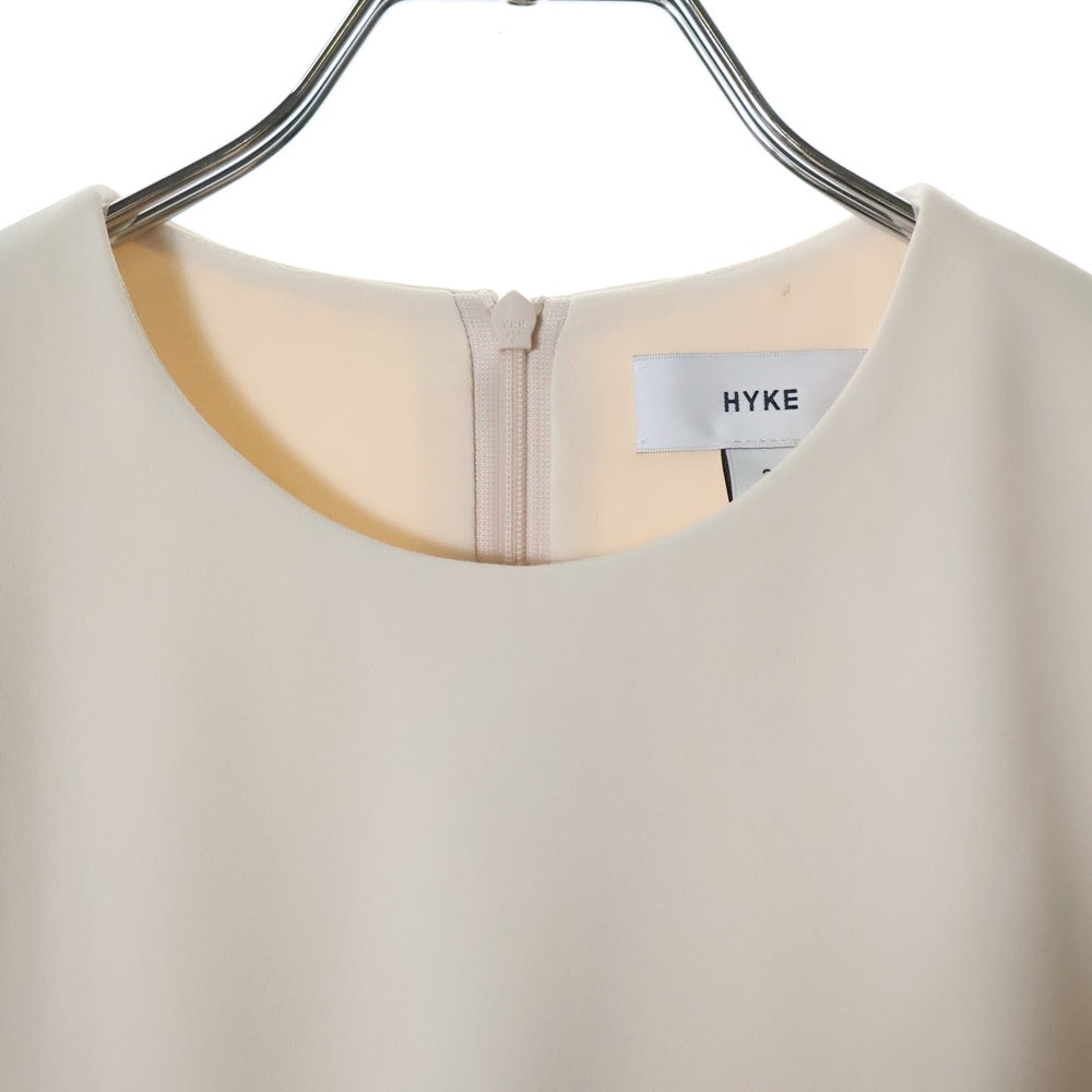 HYKE(ハイク) 24SS SATIN HALF-SLV TOP サテンハーフスリーブトップ ブラウス レディース 15216