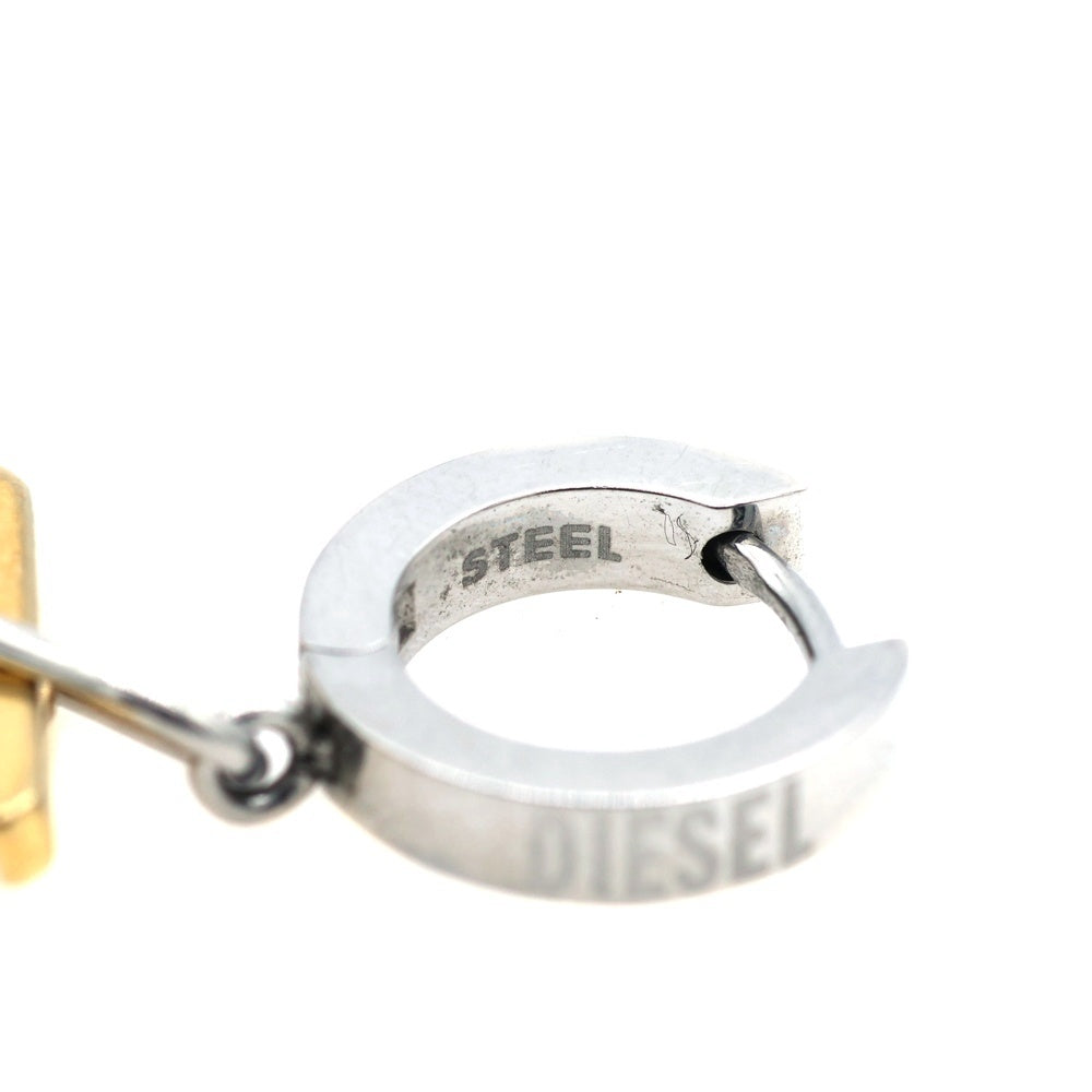 DIESEL(ディーゼル) Dロゴピアス シルバー