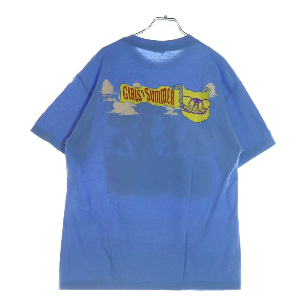 VINTAGE(ヴィンテージ) 00s AEROSMITH GIRLS SUMMER 両面プリント クルーネック半袖Tシャツ ブルー GIANT