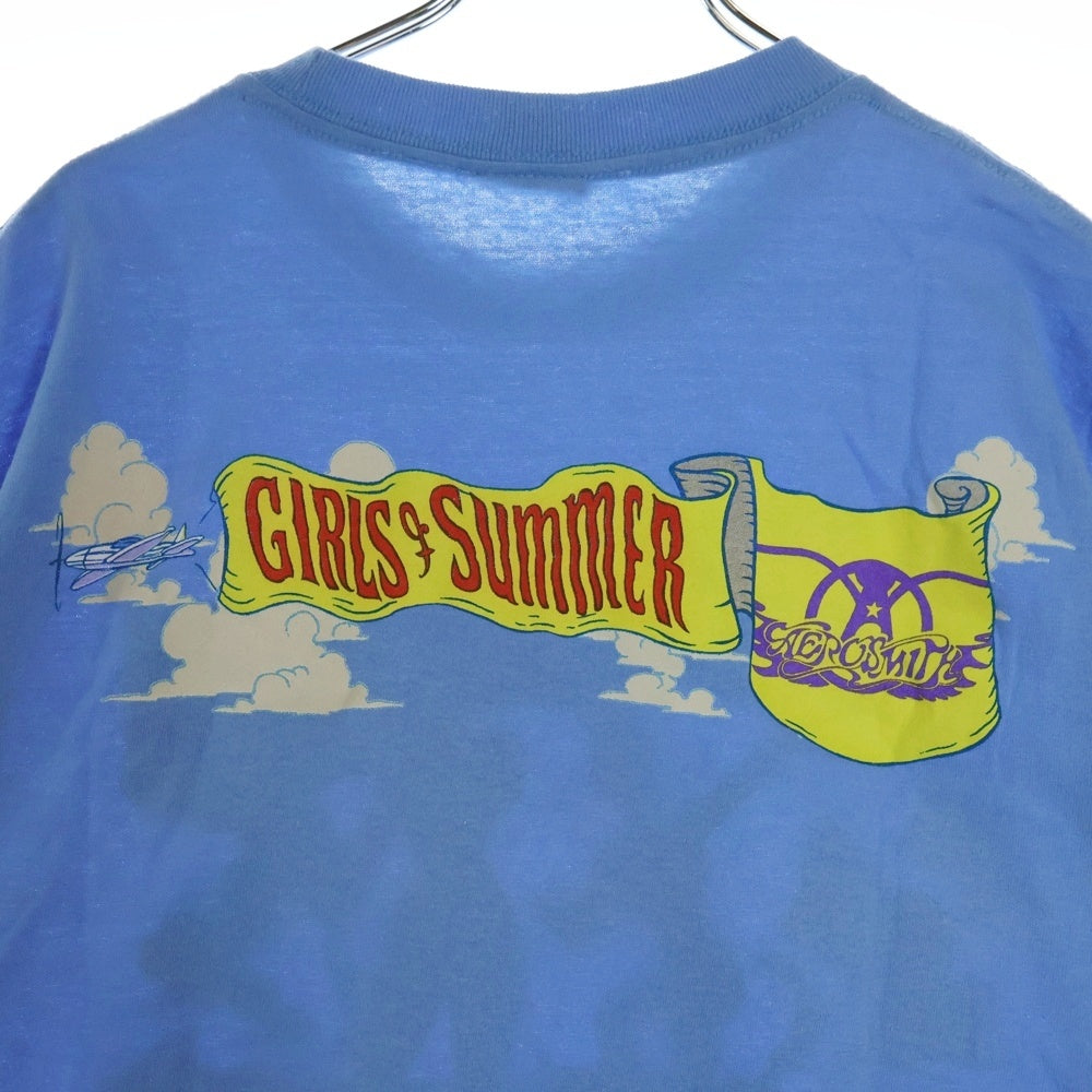 VINTAGE(ヴィンテージ) 00s AEROSMITH GIRLS SUMMER 両面プリント クルーネック半袖Tシャツ ブルー GIANT
