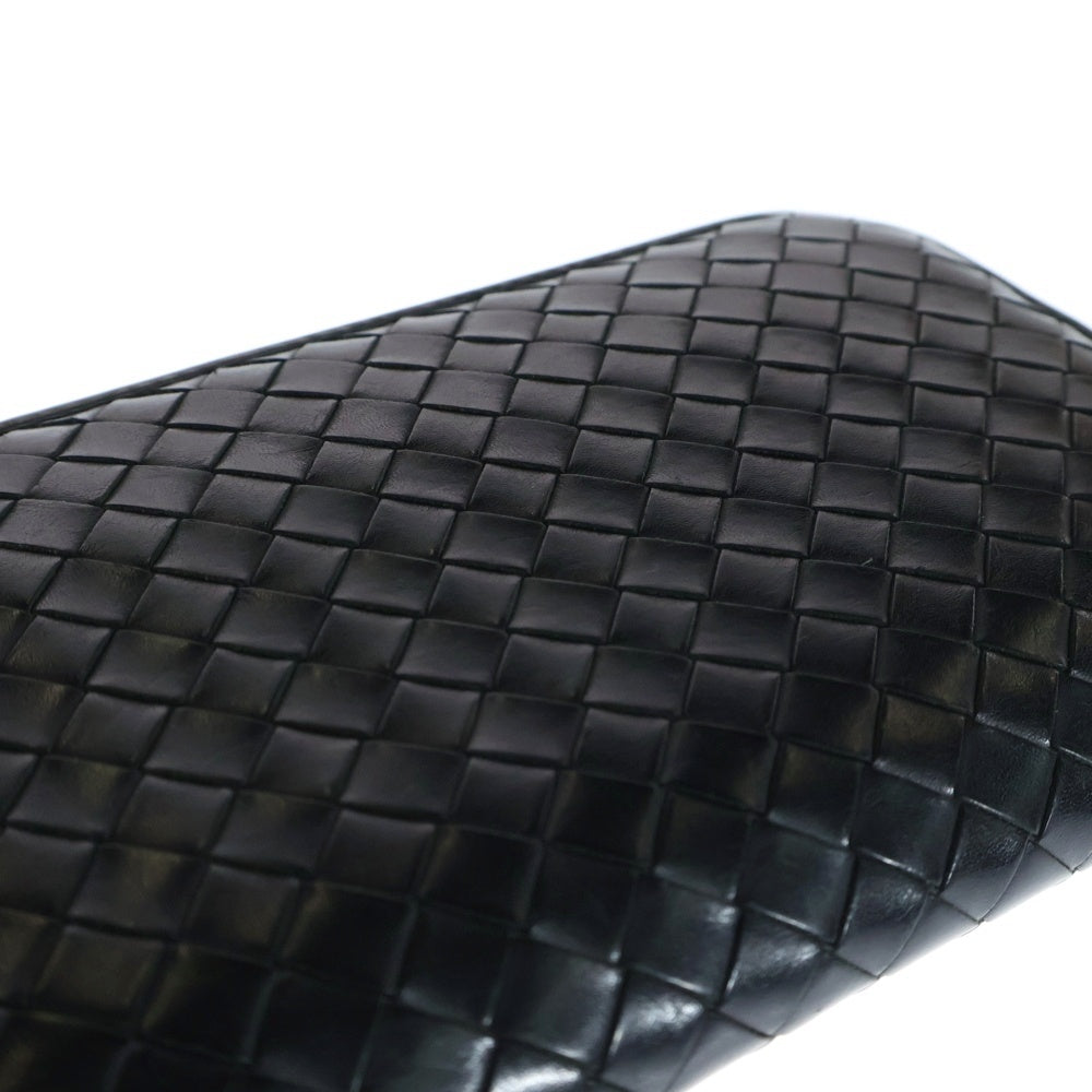 BOTTEGA VENETA(ボッテガヴェネタ) イントレチャート ラウンドジップ レザーウォレット ブラック