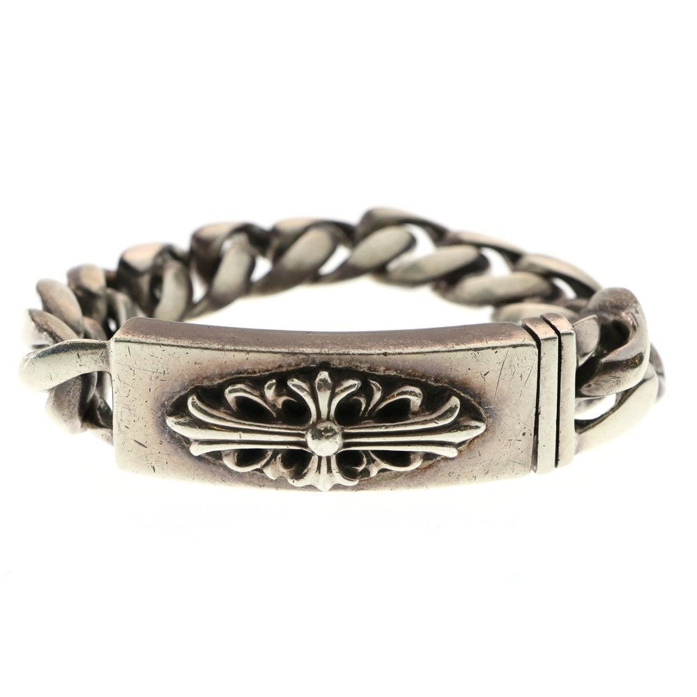 CHROME HEARTS(クロムハーツ) ID FLORAL CRS フローラルクロスIDクラシックリンク ブレスレット 11LINK シルバー BCA164