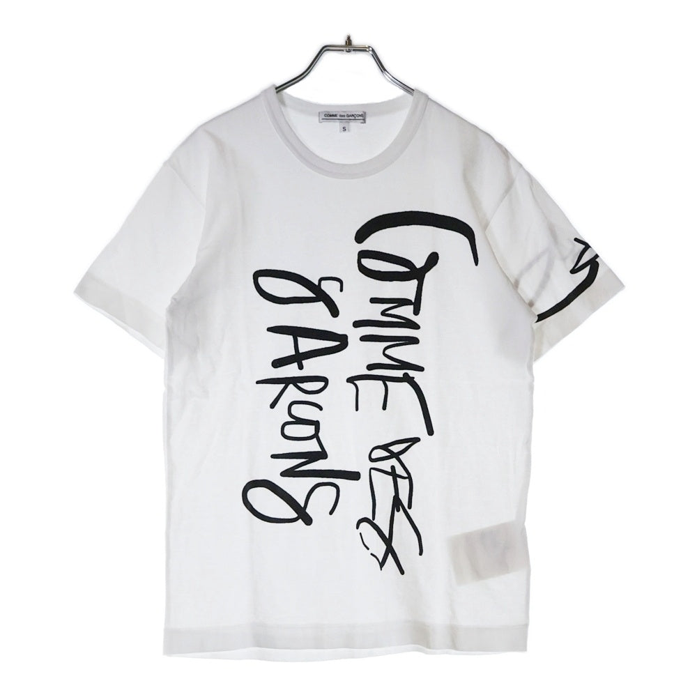 COMME des GARCONS(コムデギャルソン) プリントロゴ クルーネック半袖Tシャツ ホワイト OK-T106