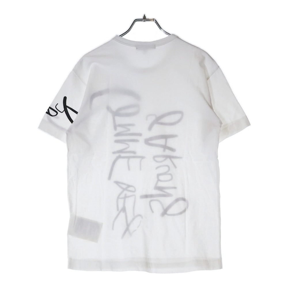 COMME des GARCONS(コムデギャルソン) プリントロゴ クルーネック半袖Tシャツ ホワイト OK-T106