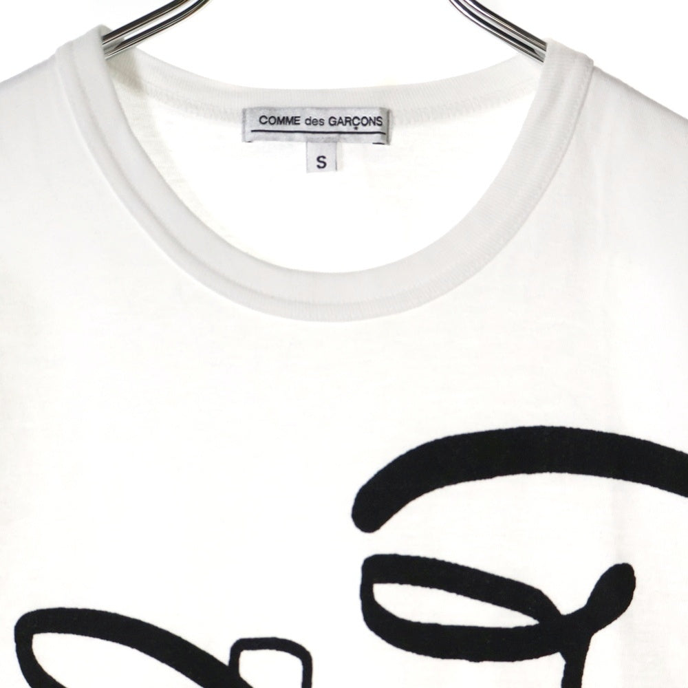 COMME des GARCONS(コムデギャルソン) プリントロゴ クルーネック半袖Tシャツ ホワイト OK-T106