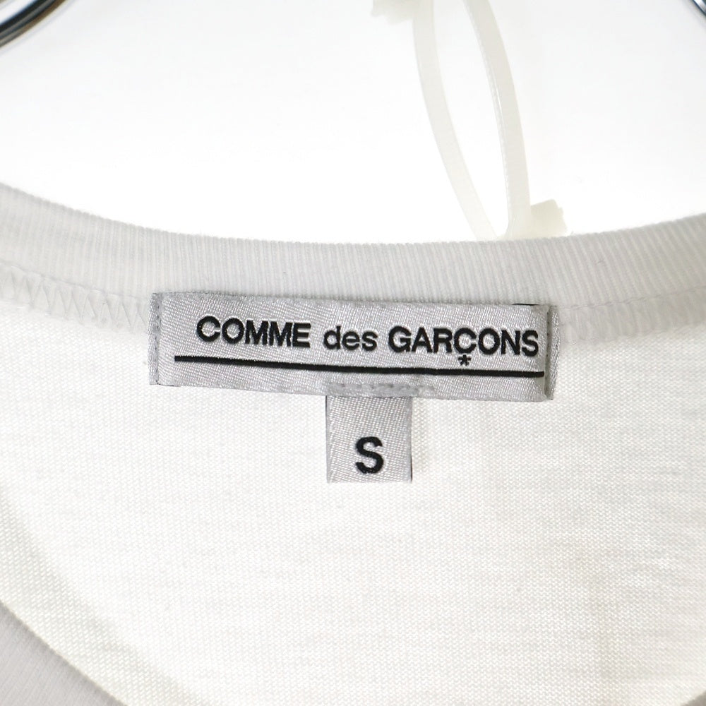 COMME des GARCONS(コムデギャルソン) プリントロゴ クルーネック半袖Tシャツ ホワイト OK-T106
