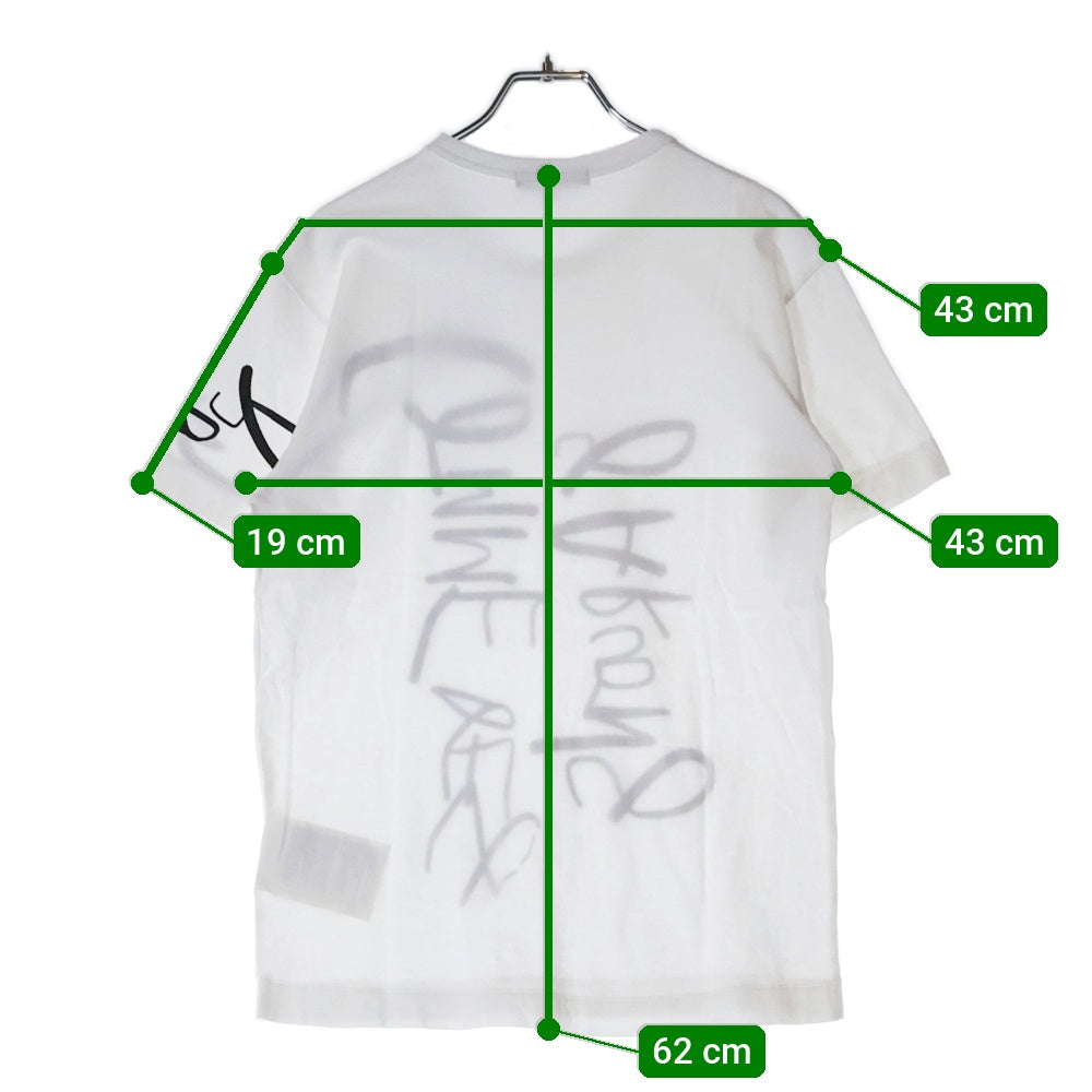 COMME des GARCONS(コムデギャルソン) プリントロゴ クルーネック半袖Tシャツ ホワイト OK-T106