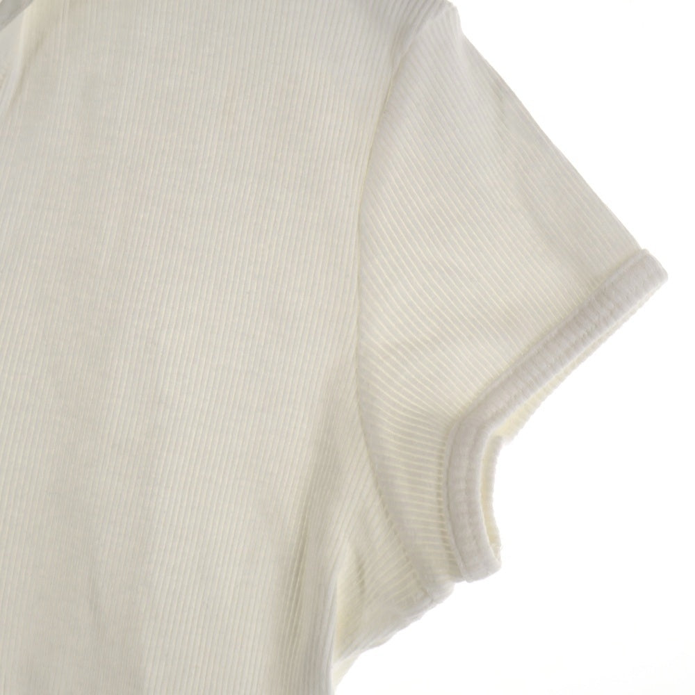 DKNY(ダナキャラン) Vネック サーマル半袖シャツ ホワイト 500009 レディース