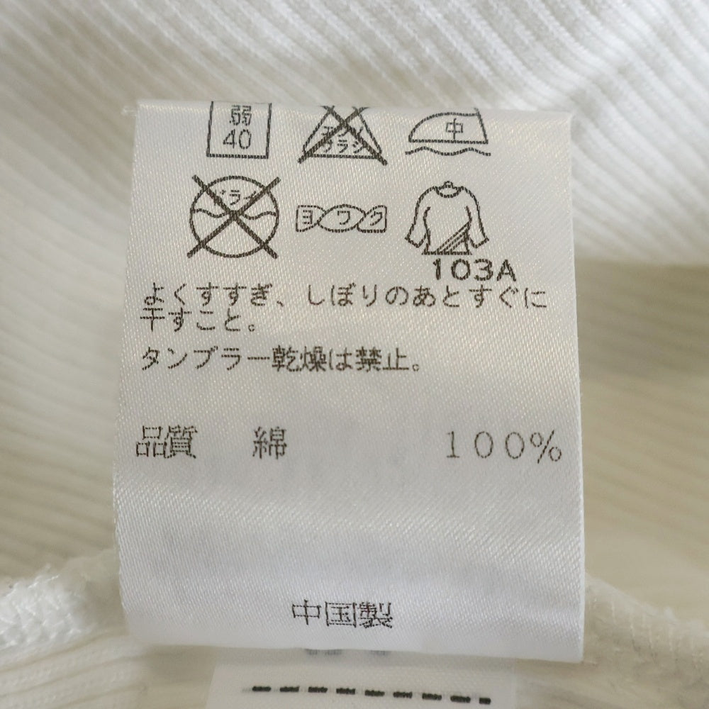 DKNY(ダナキャラン) Vネック サーマル半袖シャツ ホワイト 500009 レディース