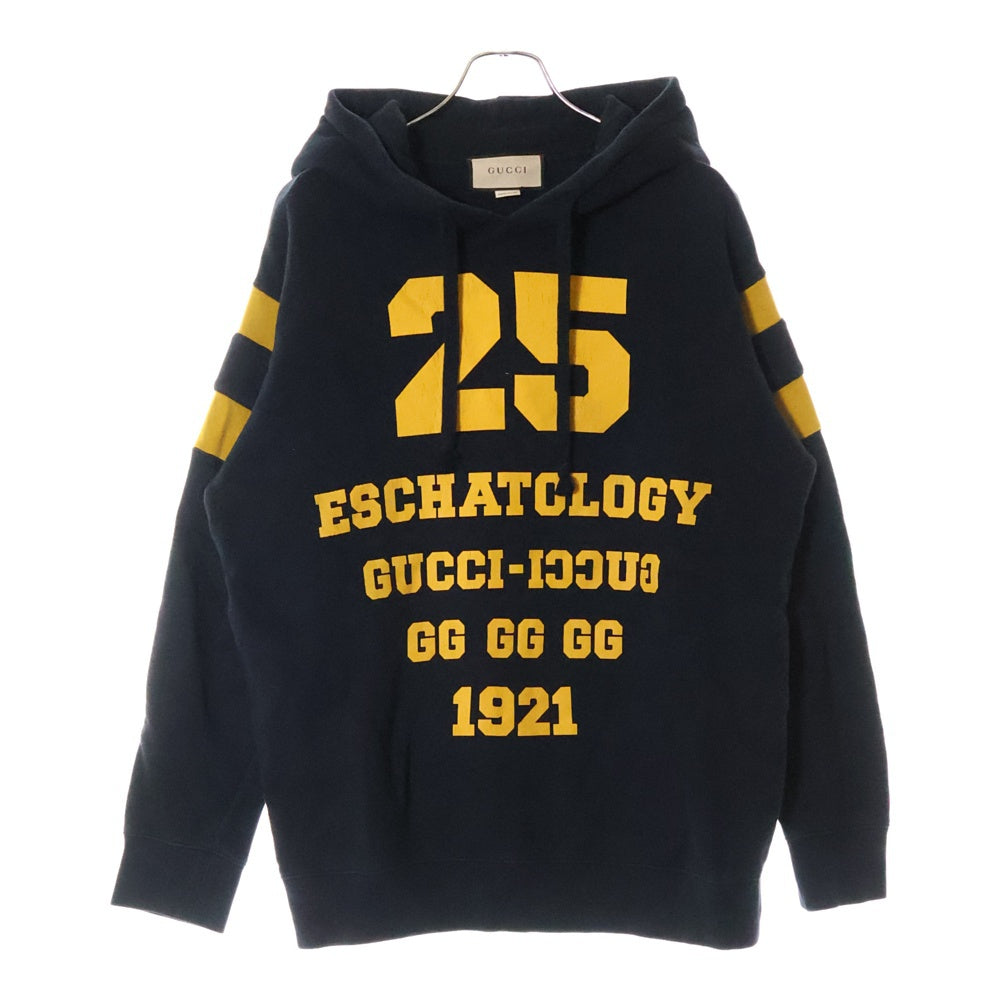 GUCCI(グッチ) ESCHATOLOGY カレッジプリントロゴ プルオーバーパーカー 660282 XJDJD ブラック