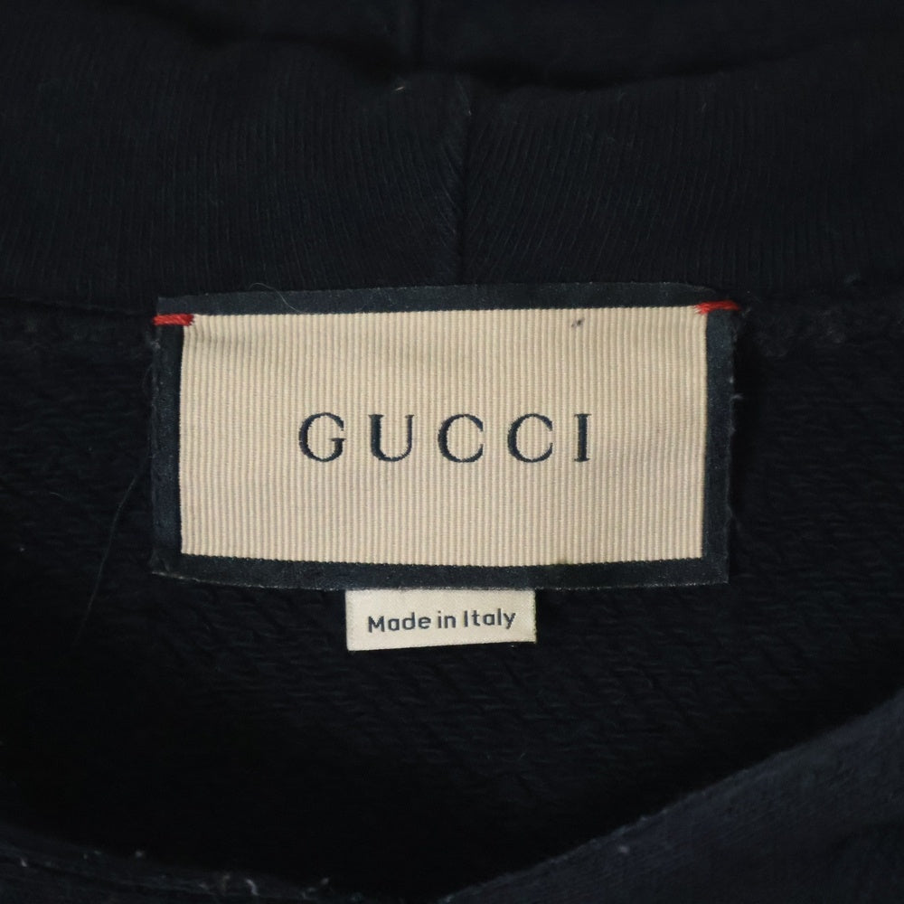 GUCCI(グッチ) ESCHATOLOGY カレッジプリントロゴ プルオーバーパーカー 660282 XJDJD ブラック